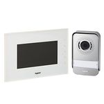 Legrand , video door intercom with 2-wire connection, 7-inch glossy color monitor and wide-angle camera, 1/2-family house set, 369230