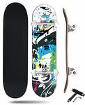 jaspo Zeta (31X 8) Inches Complete Fully Assembled 7 Layer Canadian Maple Skateboard For Kids/Boys/Girls/Youth/Adults Â– Made In India, Multicolor