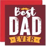 Heartfelt Birthday Cards for Dad - Best Dad Ever - Awesome Happy Birthday Card for Dad from Son Daughter, Father Birthday Gifts, 145mm x 145mm Father's Day Greeting Cards Gift for Daddy Papa