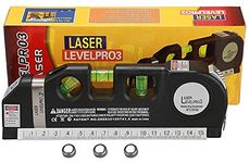 Rangwell NX Level Laser Plastic Horizon Vertical Measure Tape Aligner Bubbles Ruler Multifunction Leveler Tool | Laser Level Tool | Multipurpose Laser Level Kit (L4)