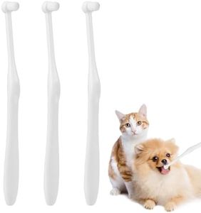 KALIONE Lot de 3 brosses à dents pour chien avec poils nano ultra doux - Hygiène buccale pour animaux de compagnie sensibles - Brosse à dents pour chiot et chaton