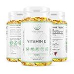 Vitamin E 500IU Vegan Softgels - 6 Month Supply 180ct - High Strength Vitamin E Oil Capsules - Alpha Tocopherol – 100% Natural & Vegan