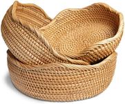 HITOMEN Handmade Rattan Bread Baske