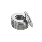 M10 Flat Washers,Fajoeda 50Pcs M10 304 Stainless Steel Flat Washer for Bolts Screws, M10 x 20 mm x 1.5mm