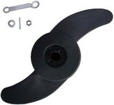 Boat Propeller for Brushless and brushed Electric Trolling Motor,Engine Replacement Propeller (2-Blade, Black)