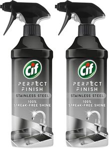 Cif Stainless Steel Specialist Cleaner Spray, 435ml (Pack of 2)