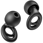 Link Dream Ear Plugs for Sleep, Silicone Earplugs for Sleeping 28dB Noise Cancelling, Soft and Reusable Hearing Protection for Snoring, Flights, Concerts, Noise Sensitivity - S/M/L (Black)