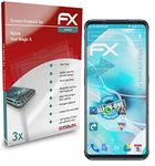 atFoliX Screen Protector compatible with Nubia Red Magic 6 Protector Film, ultra clear and flexible FX Screen Protection Film (3X)