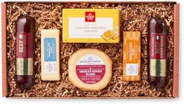 Hickory Farms Beef Summer Sausage & Cheese Medium Gift Box - Gourmet Food Gift Basket | Charcuterie Board Food - Meat and Cheese | Christmas Gift Basket | Father's Day Gift Basket | Holiday Gift Basket | Housewarming Gift | Perfect For Family, Birthday, Sympathy, Congratulations Gifts, Retirement, Thinking of You, Corporate Gifts