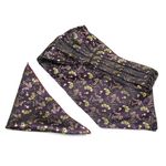 Axlon Men's Ascot Micro Jacquard Woven Gift Cravat Tie and Pocket Square Set (Wine Gold)