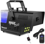 beamz Rage1500LED Smoke Machine - Powerful 1500W Disco Party Fog Maker with Remote Control, Integrated LED Lighting FX for DJ Events, Clubs, Stage Performances and Parties