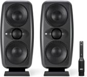 IK Multimedia iLoud MTM MKII - Pair of new generation compact hi-end studio monitors with built-in ARC room correction, speaker emulation, 100W power. Includes ARC calibration microphone. Black.