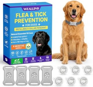 Flea and Tick Collar for Dogs Pendant, Refillable Collar Pendant Tag, Gray