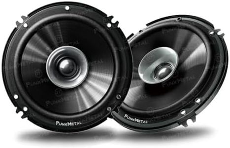 PunkMetal Car Speaker PM-61CX 15.24 cm (6 inch) Dual Cone Coaxial Speakers (Black), Peak Power - 250W, RMS Power - 40W, Rated Power - 40W