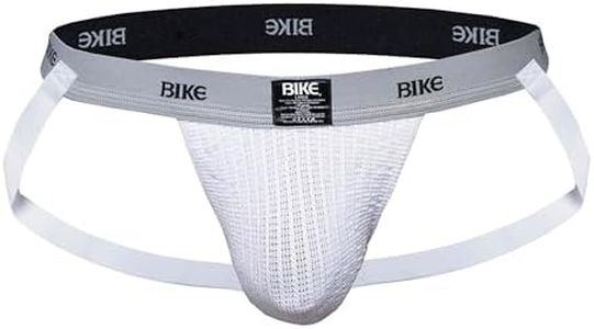 Bike Athletic Swimmer Jockstrap | Lightweight Moisture-Wicking Pouch for Sweat Control | Slim 1-Inch Elastic Waistband for Superior Comfort and Fit | Iconic Since 1874 White