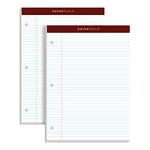 Tops 99706 8.5 x 11.75-Inch Double Docket Gold Legal Pads 3-Hole Punched, Narrow Rule, 100 Sheets, 2-Pack (White)