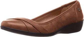 LifeStride Women's I-Loyal Flat, Dark Tan 2, 7.5