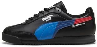 PUMA Men's BMW Motorsport Roma VIA Sneaker, Black-Shadow Gray, 12