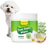 Pet Tear Stain Remover Wipes – Gently Clean & Remove Tear Stains, Safe for Daily Use, Non-Irritating, Unscented, 120pcs for Dogs & Cats, Keeps Eyes Fresh & Stain-Free