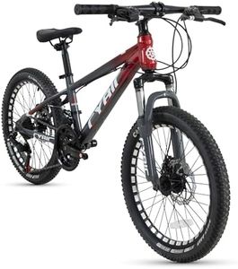 CYBIC 20 Inch Mountain Bike for Boys Girls, Youth MTB Bicycle 21 Speeds Iron Frame Bicycle, Multiple Colors