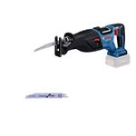 Bosch Professional 18V System BITURBO Cordless Reciprocating Saw GSA 18V-28 (incl. 2X Reciprocating Saw Blade, Without Battery/Charger)