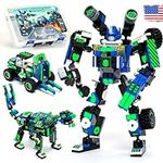 JITTERYGIT Robot Building Toy Gift for Boys, Perfect STEM Gift for Builders Ages 6, 7, 8, 9, and 10 Year Olds, Blue SnabGlider (246 Pcs) Robotryx
