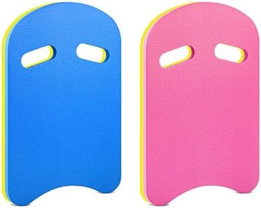 Kickboard Swimming Training Kick Board U Design Summer Aid Float Equipment EVA Foam with Integrated Hole Handle for Water Pool Accessories(Blue, Pink,2 Pcs)