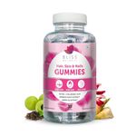 Bliss Welness Hair Skin & Nail Multivitamin Gummies | Biotin Hyaluronic Acid Amla Green Tea Extract | Stronger Shinier Glowing Skin & Reduced Hair Fall - 30 Vegetarian Gummies (Mixed Fruit Flavor)