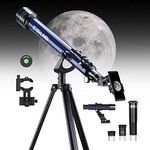 ESSLNB Telescope 70060 Telescopes for Astronomy with Adjustable Tripod Phone Adapter and Constellation Diagram 3X Barlow Lens