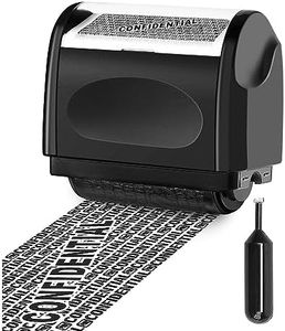 Identity Theft Protection Roller Stamp, 1 Refill Ink - Confidential Roller Stamp for Identity Protection & Security Stamps- Blocking Out Privacy Information and Guard Your Address and ID