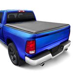 Tyger Auto T1 Soft Roll-up Truck Bed Tonneau Cover Compatible with 2002-2008 Dodge Ram 1500; 2003-2009 2500 3500 | 6'4" (76") Bed | TG-BC1D9056, Black