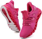 Ezkrwxn Women's Walking Shoes Fashion Sport Running Sneakers, 6099 Rose Red, 7.5