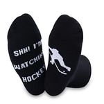 TSOTMO Hockey Fan Gift SHH I’m Watching Hockey Socks Hockey Lover Gift Coach Gift Sports Gift NHL Gift Dad Gift (C.Hockey Socks)