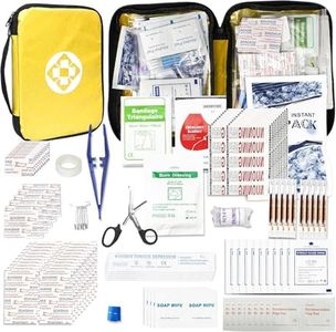 300Piece Small First Aid Kit Refill Supplies for Travel Mini Caming Emergency First Aid Kits Hiking Survival Essential Kit for Outdoor Adventure, Yellow 1st Aid