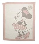 Barefoot Dreams CozyChic Vintage Minnie Mouse Baby Blanket Dusty Rose Multi One Size