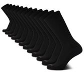 Men's Athletic Arch Compression Cushion Comfort Crew Socks (12 Pack)