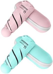 BAODINI Travel Mini Umbrella for Purse With Case Small Compact UV Sun Protection Sun Lightweight Tiny Pocket Umbrella for Women Girls and Men