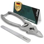 Blizzard Toe Nail Clippers for Thick Nails - Podiatrist Nail Nippers for Seniors - Heavy Duty Cantilever Toenail Clippers for Men - German Forged Podiatry Tool with Toenail File - 15cm Barrel Spring