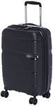 American Tourister Trolley Bag For Travel|Linex 55 Cms Polypropylene Hardsided Small Cabin Luggage Bag|Speed_Wheel 8 Wheel Suitcase For Travel|Trolley Bag For Travelling, Black