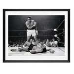 Muhammad Ali Wall Art Posters Framed vs Sonny Liston Picture frame 14x18