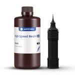 ANYCUBIC High Speed 3D Printer Resin 2.0, Print Up to 3X Faster, Special for Anycubic Photon Mono M5s/M7 Series, Particularly Apply for Large-size 3D Printing Models, Low Odor (Black, 1kg)