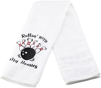 PWHAOO Rollin with My Homies Hand Towel Bowling Decor Bowling League Hand Towel Bowling Lover Gift (Rollin' with My Homies Towel)