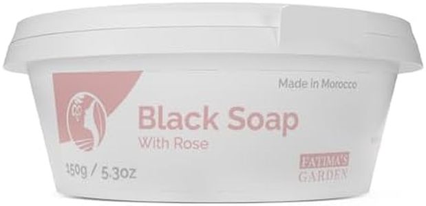 Fatima's Garden Rose Oil Black Soap - Natural Exfoliator, 150g