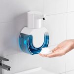 Amyzavls Automatic Soap Dispenser Touchless, 420ml/14.8oz USB Foaming Soap Dispenser, Automatic Hand Soap Dispenser Wall Mounted for Bathroom, Kitchen, Office and Hotel White