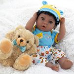 Aorikiz Reborn Baby Doll - 18 Inch Realistic Newborn Baby Dolls Boy - Real Life Soft Weighted Body Lifelike Baby Doll Gift Set with Gift Box for Kids Age 3+