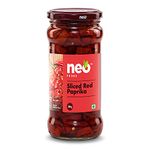 Neo Sliced Red Paprika 350g I 100% Vegan I Ready-to-Eat Fibre-Rich Topping for Pizza, Pasta, Burger, Snacks and Salads I Non-GMO (Pack of 1)