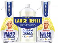 Mr. Clean Clean Freak Deep Cleaning Mist Cleaner, Lemon Zest Scent, 2 Count of 16 Ounce Spray Bottle Plus Large Refill Bottle 30 Fl Ounce, Total 3 Piece Set