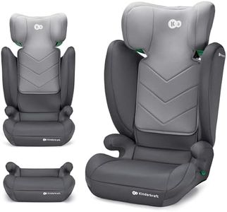 Kinderkraft I-SPARK i-Size Siège auto bébé Groupe 2/3 100-150 cm, de 3,5 à 12 ans, 15 à 36 kg, léger (4,5 kg), ceinture de sécurité à 3 points, Protection latérale, Gris