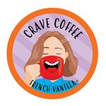 Crave Beverages Flavored Coffee Pods, Compatible with 2.0 K-Cup Brewers, French Vanilla, 100 Count