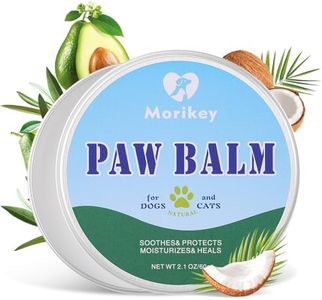 Morikey Dog Paw Balm 2.1oz 100% Organic & Natural Cream Soother & Moisturizer Paw Balm for Dogs & Cats Heals, Repairs & Restores Dry, Cracked & Damaged Paws Protection